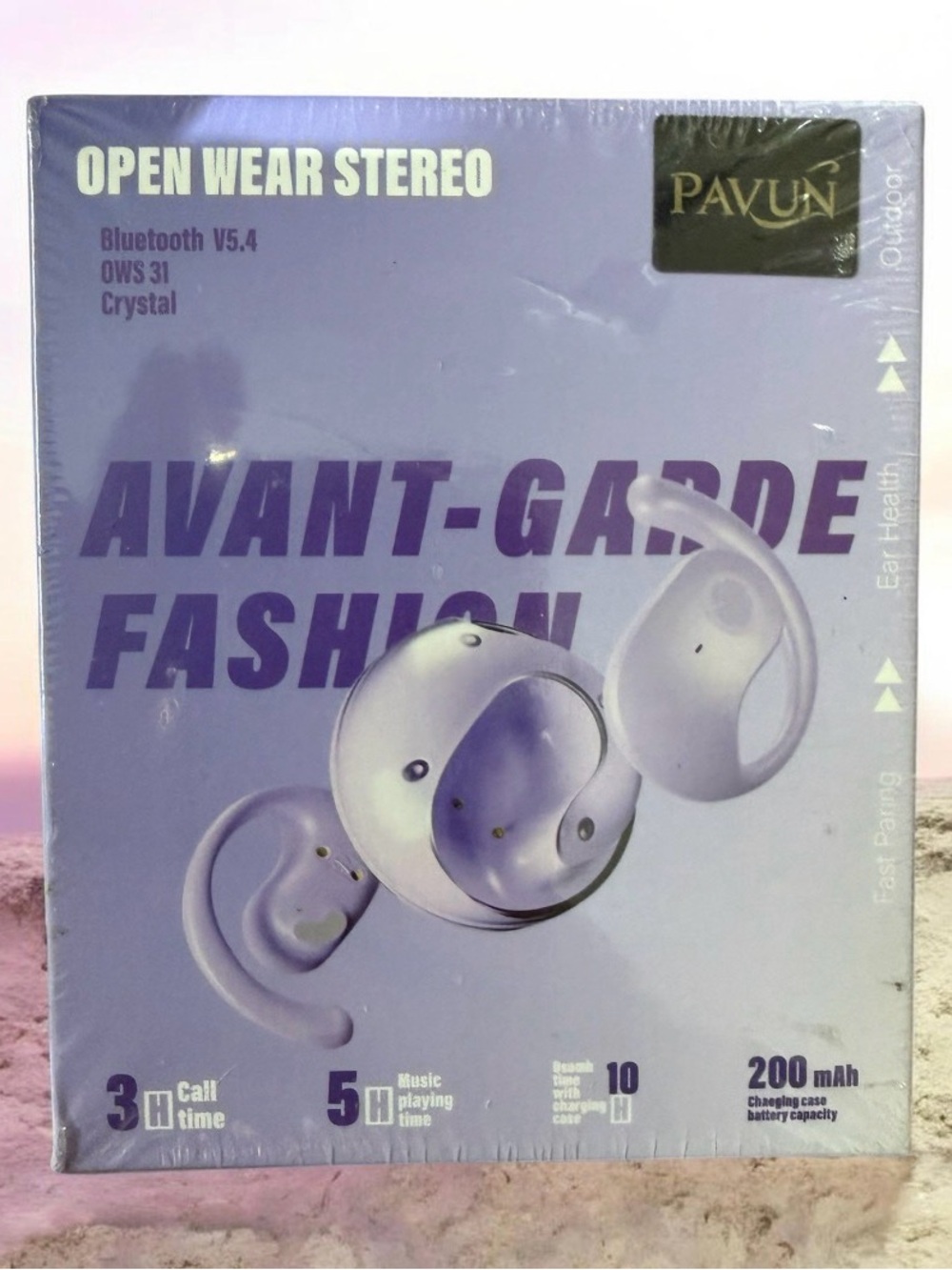 PAVUN Crystal Bluetooth Open Wear Stereo Earbuds Color is listed in pic NIP/NWOT